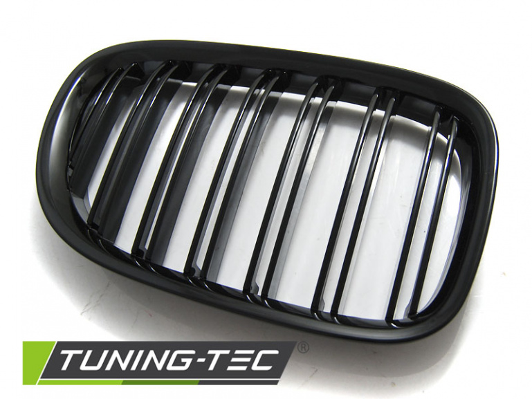 Upgrade Sportgrill Nieren für BMW 7er F01 09-15 Hochglanz schwarz in Doppelsteg Design